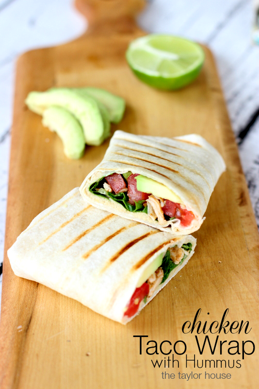 CHICKEN TACO GRILLED WRAP WITH HUMMUS