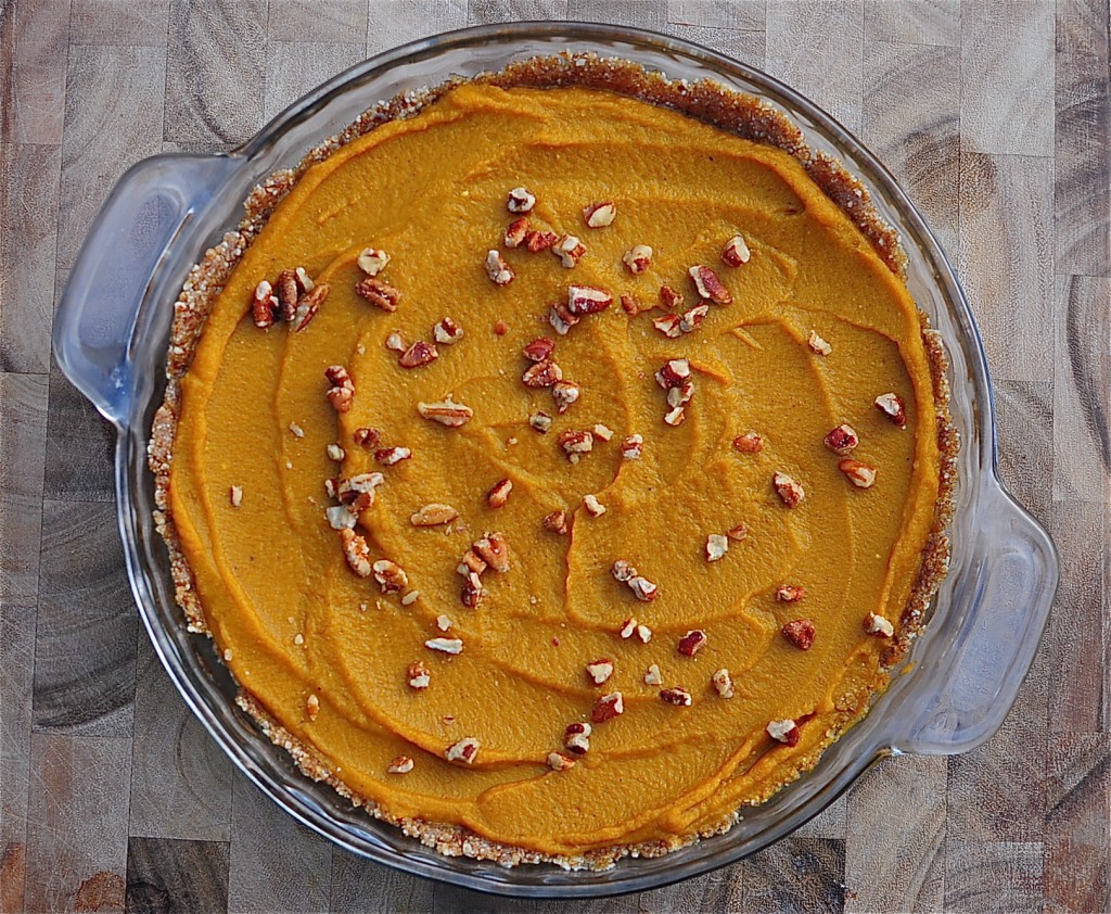 RAW PUMPKIN PIE WITH NUT DATE CRUST - Simply Healthy Made